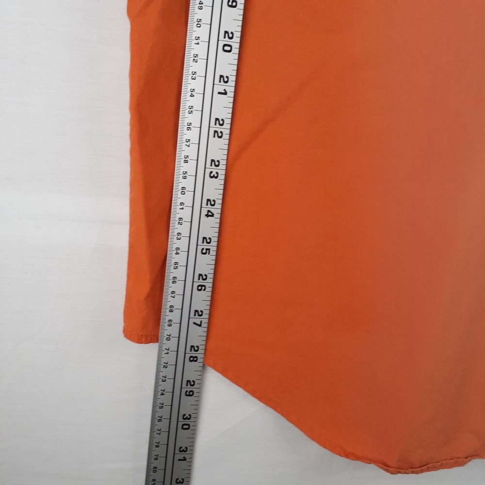 Columbia PFG Mens Large Button Up Orange Shirt Vented Back Fishing Cargo Pockets - Picture 11 of 12